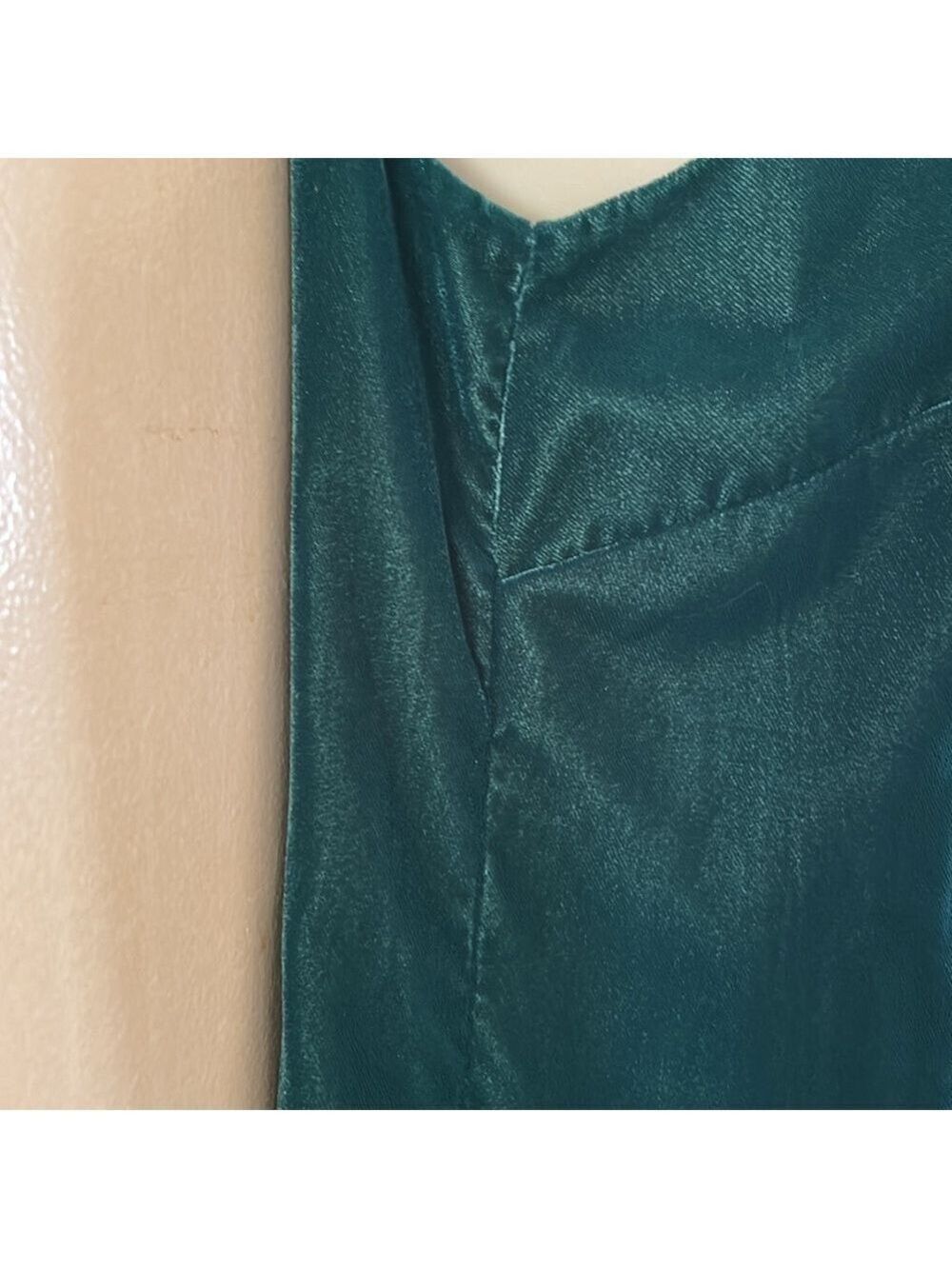 J Crew emerald green velvet shift dress with ruffle size 6 - Picture 9 of 12